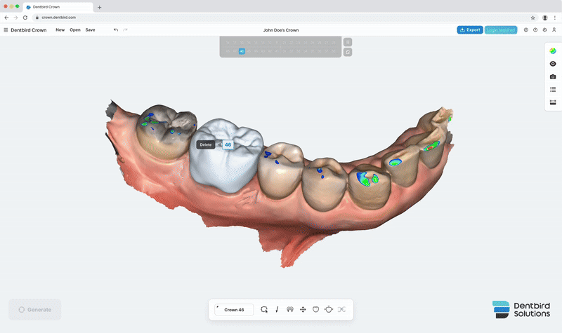 Mostrando edição e ajustes finos no Dentbird usando inteligencia artificial